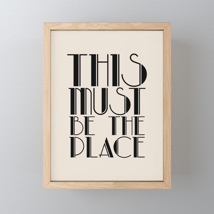 This Must Be The Place (Beige) Mini Art Print Gallery Image 1