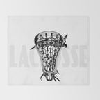 Lacrosse Negative Throw Blanket Gallery Image 2
