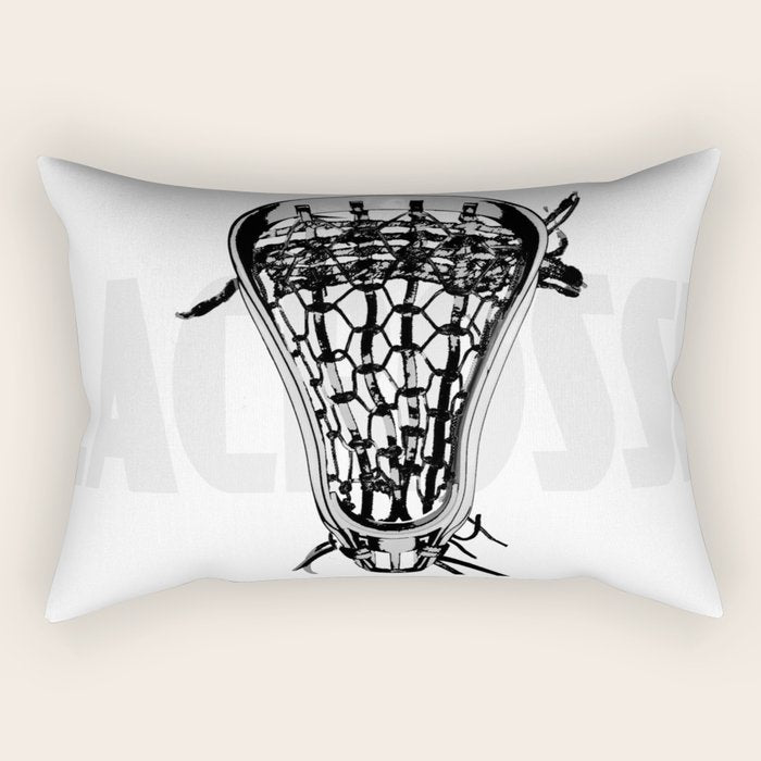 Lacrosse Negative Rectangular Pillow Gallery Image 1