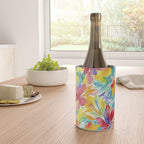 Fragments Of Botanical Memory Whimsical Watercolor Flower Meadow Wine Chiller Gallery Image 4