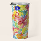 Fragments Of Botanical Memory Whimsical Watercolor Flower Meadow Travel Mug Gallery Image 3