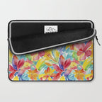 Fragments Of Botanical Memory Whimsical Watercolor Flower Meadow Laptop Sleeve Gallery Image 2