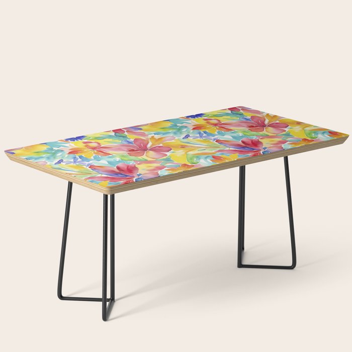 Fragments Of Botanical Memory Whimsical Watercolor Flower Meadow Coffee Table Gallery Image 1