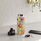 Fragments Of Botanical Memory Whimsical Watercolor Flower Meadow Water Bottle Gallery Image 4