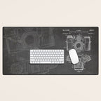 Camera Patent - Photography Art - Black Chalkboard Desk Mat Gallery Image 1