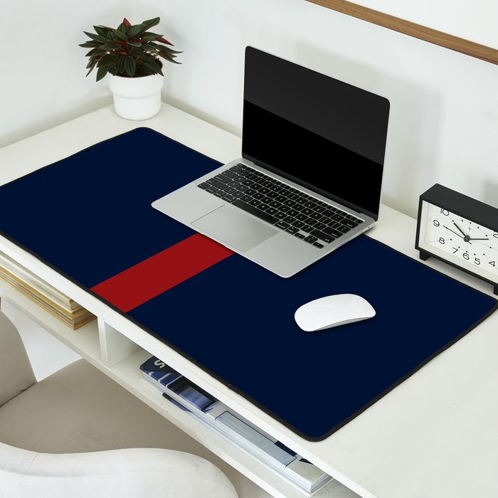 Navy Red Desk Mat Gallery Image 2