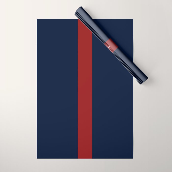 Navy Red Wrapping Paper Gallery Image 1