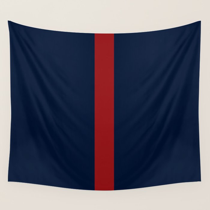 Navy Red Wall Tapestry Gallery Image 1