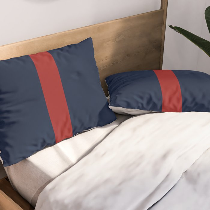 Navy Red Pillow Sham Gallery Image 2