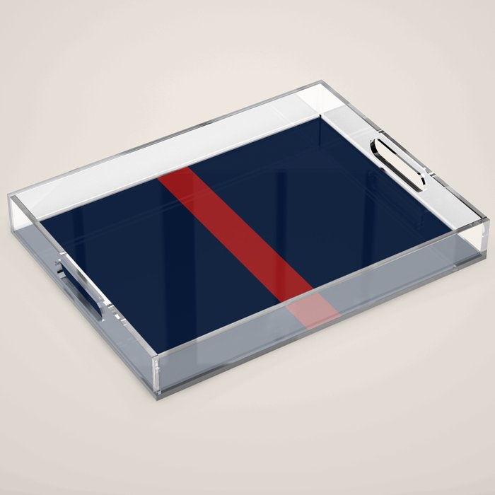 Navy Red Acrylic Tray Gallery Image 1