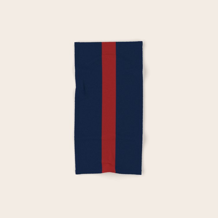 Navy Red Bath Towel Gallery Image 1