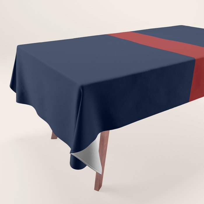 Navy Red Tablecloth Gallery Image 1
