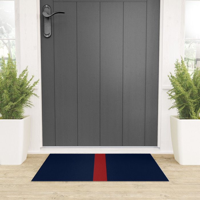 Navy Red Welcome Mat Gallery Image 3