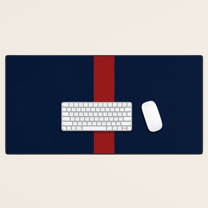 Navy Red Desk Mat Gallery Image 1