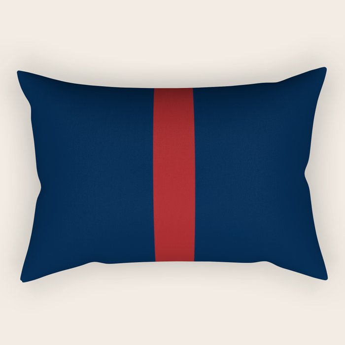 Navy Red Rectangular Pillow Gallery Image 2