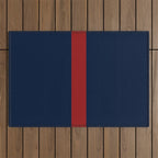 Navy Red Outdoor Rug Gallery Image 1