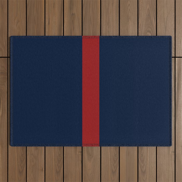 Navy Red Outdoor Rug Gallery Image 1