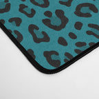 TEAL LEOPARD PRINT â Teal Blue | Collection : Punk Rock Animal Prints | Desk Mat Gallery Image 4