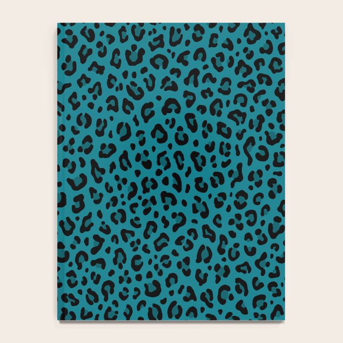 TEAL LEOPARD PRINT â Teal Blue | Collection : Punk Rock Animal Prints | Notebook Gallery Image 4