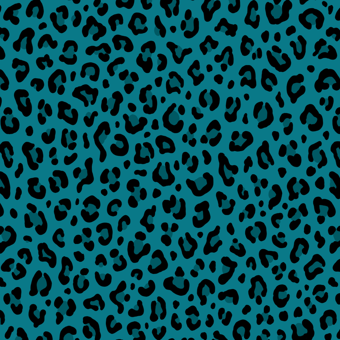 TEAL LEOPARD PRINT â Teal Blue | Collection : Punk Rock Animal Prints | Coffee Mug Gallery Image 2