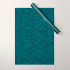 TEAL LEOPARD PRINT â Teal Blue | Collection : Punk Rock Animal Prints | Wrapping Paper Gallery Image 1