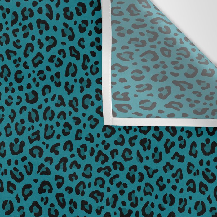 TEAL LEOPARD PRINT â Teal Blue | Collection : Punk Rock Animal Prints | Wall Tapestry Gallery Image 3