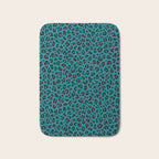TEAL LEOPARD PRINT â Teal Blue | Collection : Punk Rock Animal Prints | Bath Mat Gallery Image 1