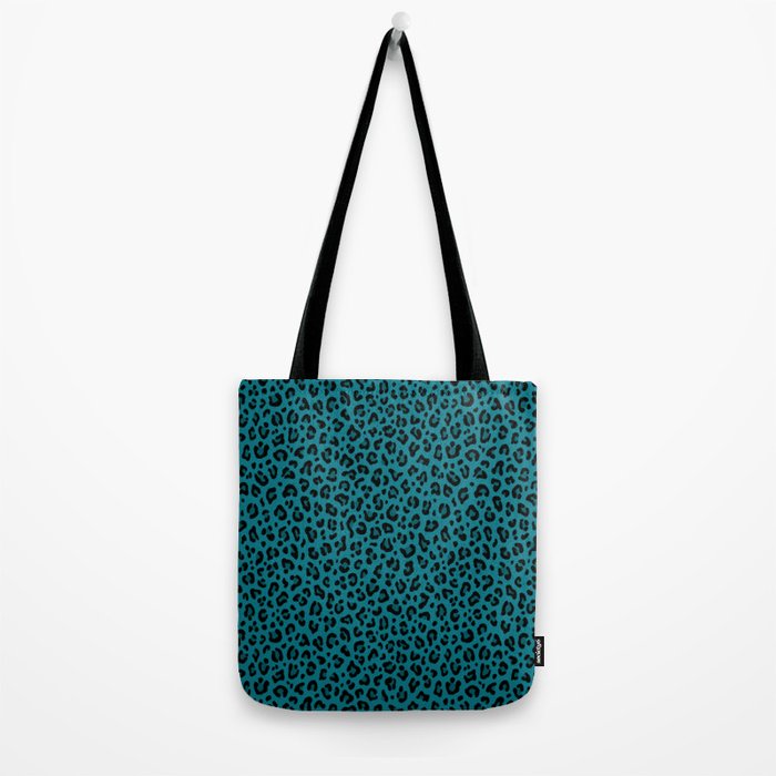 TEAL LEOPARD PRINT â Teal Blue | Collection : Punk Rock Animal Prints | Tote Bag Gallery Image 2
