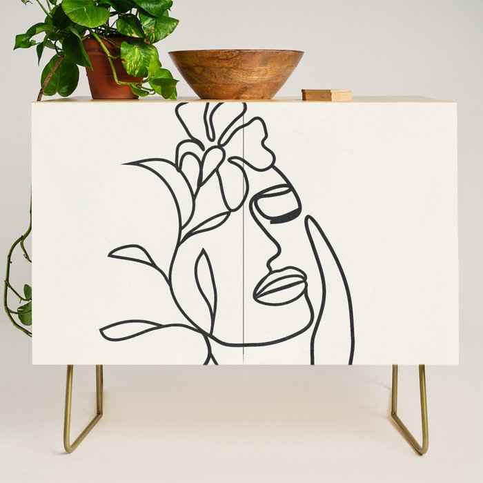 Abstract Minimal  Woman II Credenza Gallery Image 1