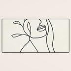 Abstract Minimal  Woman II Desk Mat Gallery Image 3
