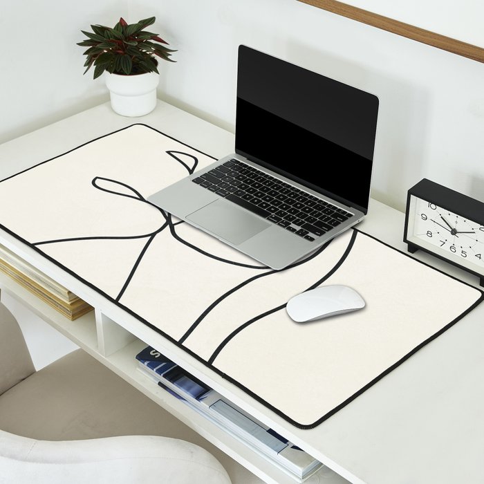 Abstract Minimal  Woman II Desk Mat Gallery Image 2