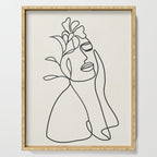 Abstract Minimal  Woman II Serving Tray Gallery Image 1