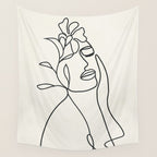 Abstract Minimal  Woman II Wall Tapestry Gallery Image 4