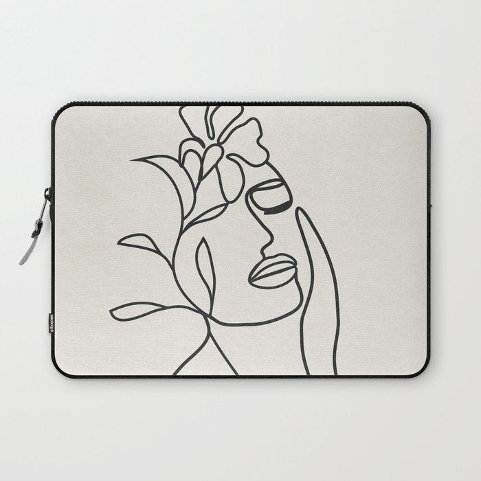 Abstract Minimal  Woman II Laptop Sleeve Gallery Image 1