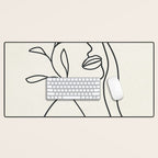 Abstract Minimal  Woman II Desk Mat Gallery Image 1