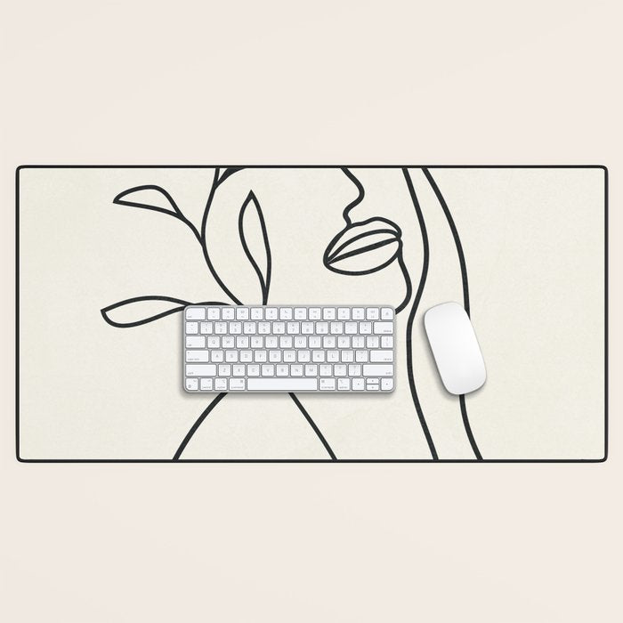 Abstract Minimal  Woman II Desk Mat Gallery Image 1
