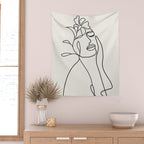 Abstract Minimal  Woman II Wall Tapestry Gallery Image 2