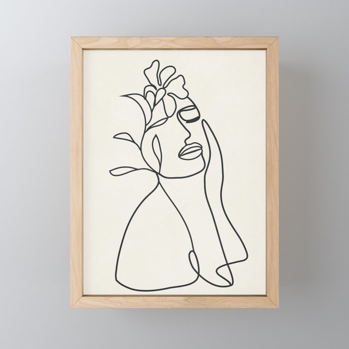 Abstract Minimal  Woman II Mini Art Print Gallery Image 1