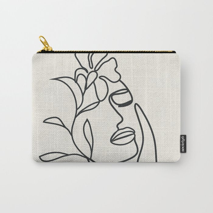 Abstract Minimal  Woman II Carry All Pouch Gallery Image 1