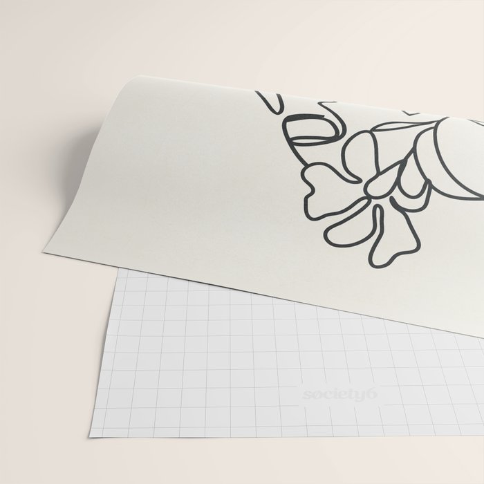 Abstract Minimal  Woman II Wrapping Paper Gallery Image 2