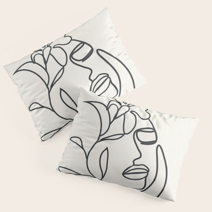 Abstract Minimal  Woman II Pillow Sham Gallery Image 1