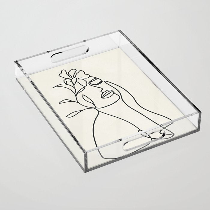 Abstract Minimal  Woman II Acrylic Tray Gallery Image 1
