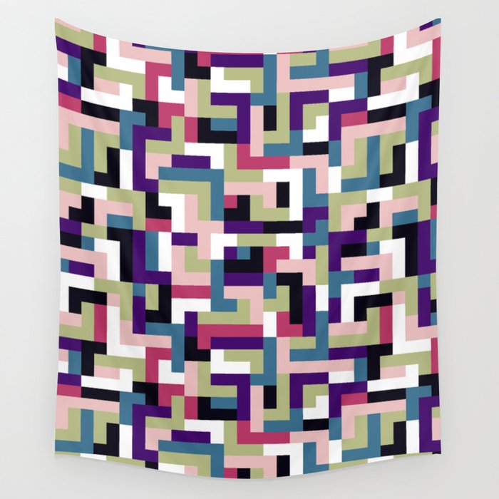 Boho M Tetris PTT Wall Tapestry Gallery Image 4