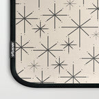 Stella III - Atomic Age Mid Century Modern Starburst Pattern in Charcoal Gray and Almond Cream Laptop Sleeve Gallery Image 3