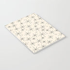 Stella III - Atomic Age Mid Century Modern Starburst Pattern in Charcoal Gray and Almond Cream Notebook Gallery Image 3