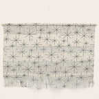 Stella III - Atomic Age Mid Century Modern Starburst Pattern in Charcoal Gray and Almond Cream Wall Hanging Gallery Image 1