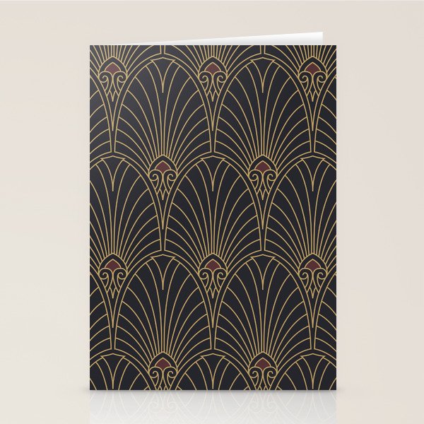 Art Deco Pattern Shape  Stationery Card Gallery Image 2