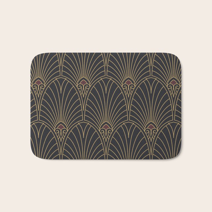 Art Deco Pattern Shape  Bath Mat Gallery Image 1
