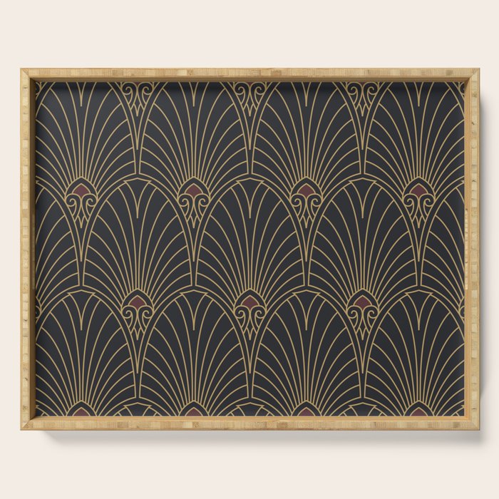 Art Deco Pattern Shape  Serving Tray Gallery Image 1