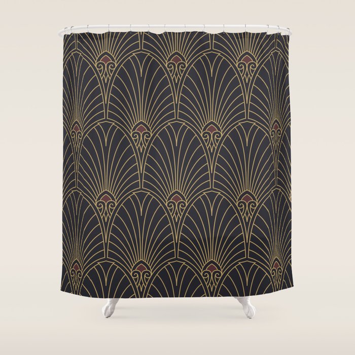 Art Deco Pattern Shape  Shower Curtain Gallery Image 1